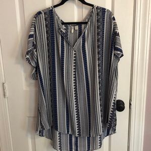 Cato blue print top